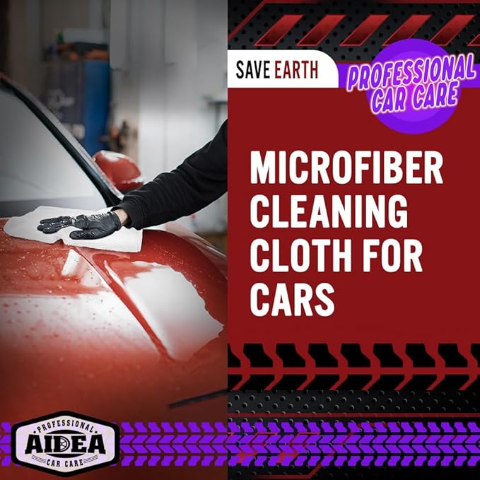 AIDEA Microfiber Cleaning Cloth White 10PK, Microfiber Towels - Image 4