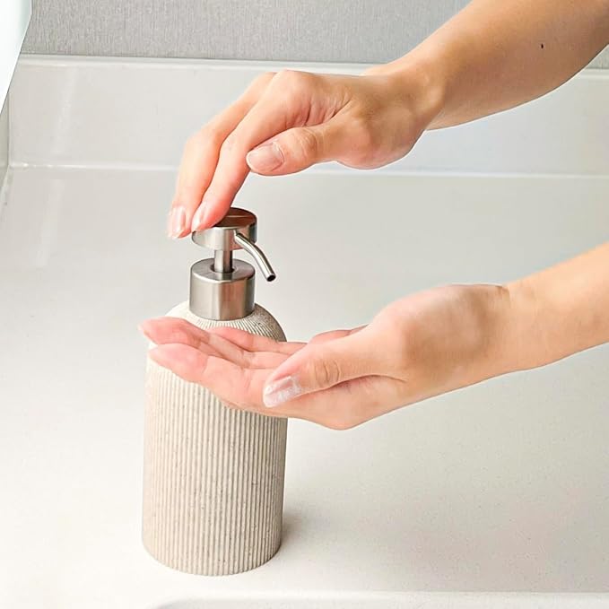 Stainless Steel Soap Dispenser Pump Head Replacement 2 Pack, 28/400 Threads - Image 5