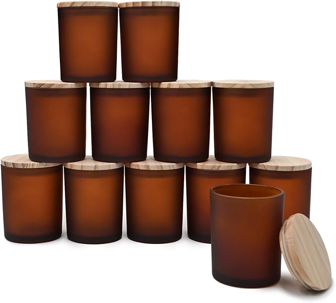 Thick Candle Jars for Making Candles 12 Pcs, 7 OZ Empty Jars by Showin