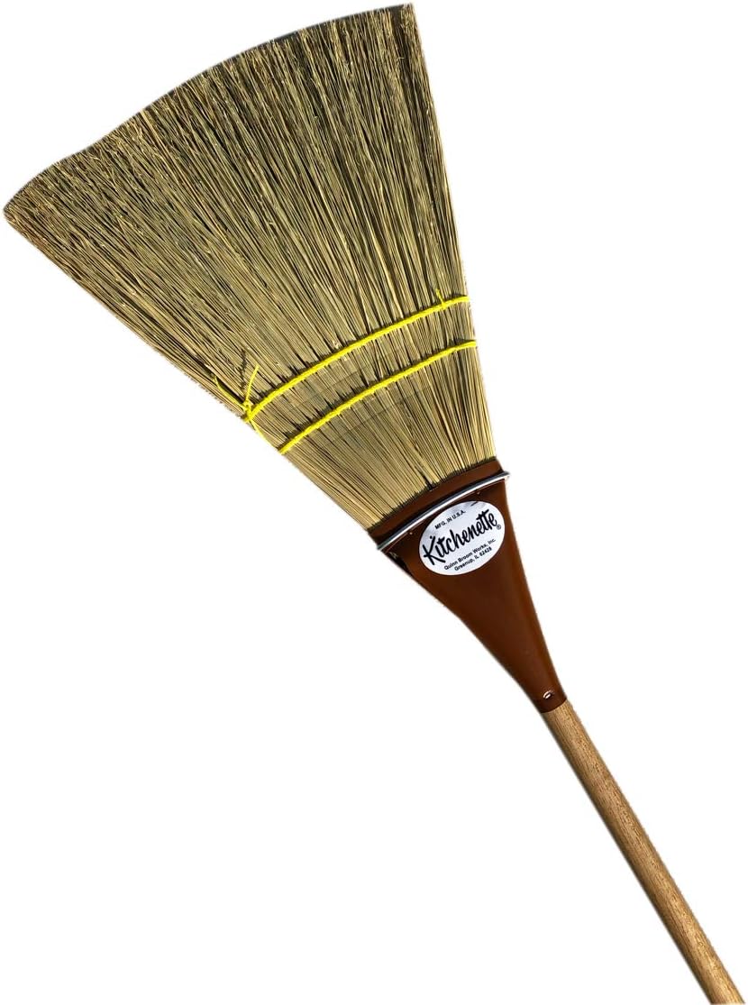 The Original Kitchenette Broom - CASE of 6 Lightweight Brooms - Made in America with Broomcorn