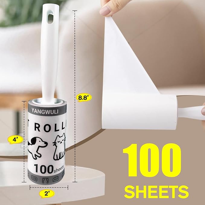 Lint Rollers for Pet Hair Extra Sticky, 400 Sheets Mega Value ，Clothing Hair - Image 2