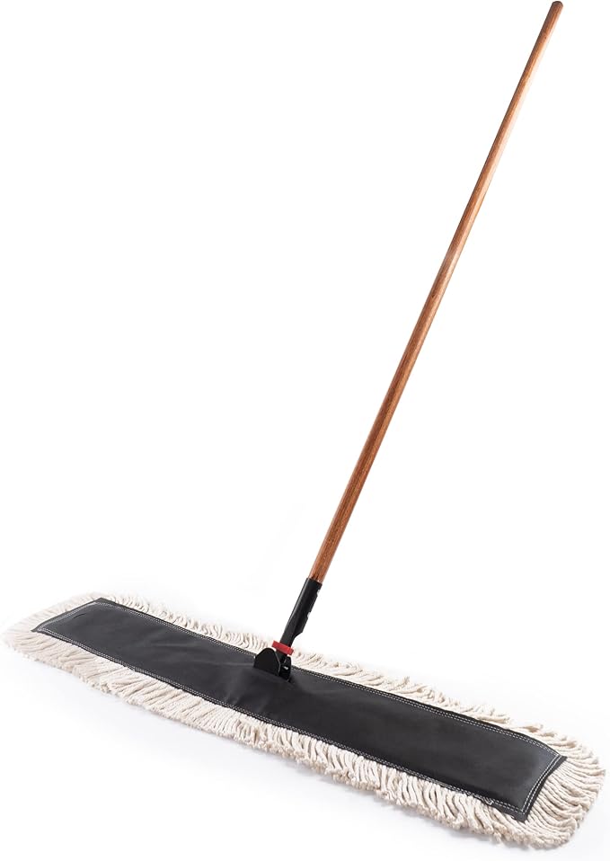 Matthew Cleaning 36'' High Strength Disposable Dust Mop Cotton Cut-end Yarn Mop - Image 7