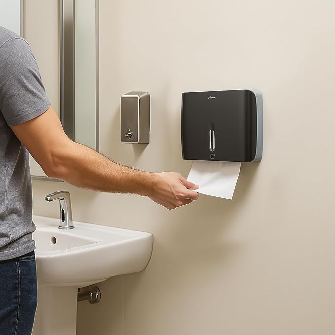 Bathroom Paper Towel Dispenser Pack of 2 Durable ABS Plastic Easy Installation - Image 7
