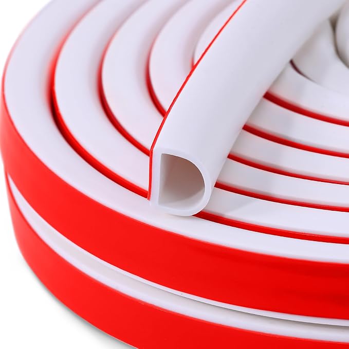 【New Upgrade】 Silicone Door Weather Stripping Door Seal Strip, 19.7 Feet by Benory