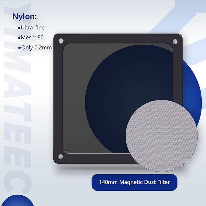 Dust Filter PC 140mm for Computer Cooler/PSU/Routers Nylon 80 Mesh, Magnetic - Image 3