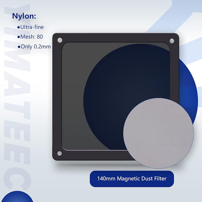 Dust Filter PC 140mm for Computer Cooler/PSU/Routers Nylon 80 Mesh, Magnetic - Image 3