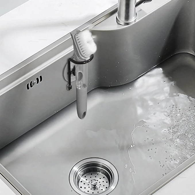 Sink Brush Holder, Magnetic Kitchen Sink Caddy Holder, Soap Dispensing Palm - Image 4