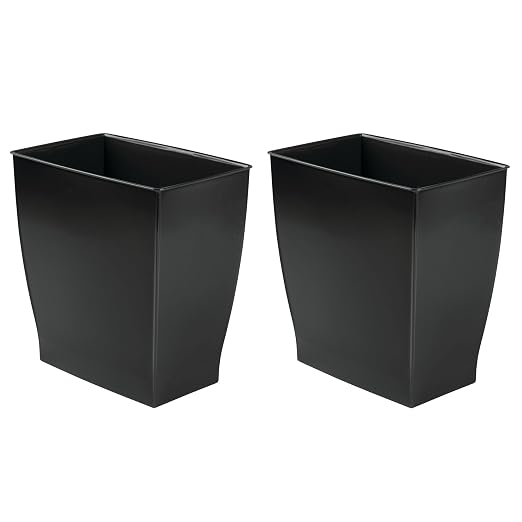 iDesign Small Rectangular Bathroom Trash Cans by iDesign