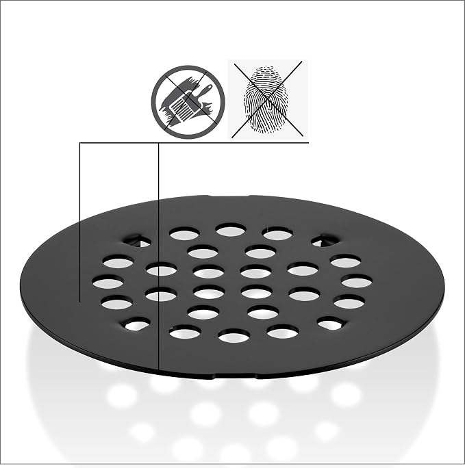 rrajj 4-1/4 Inch Round Snap-in Shower Floor Drain Cover Replacement Cover - Image 3