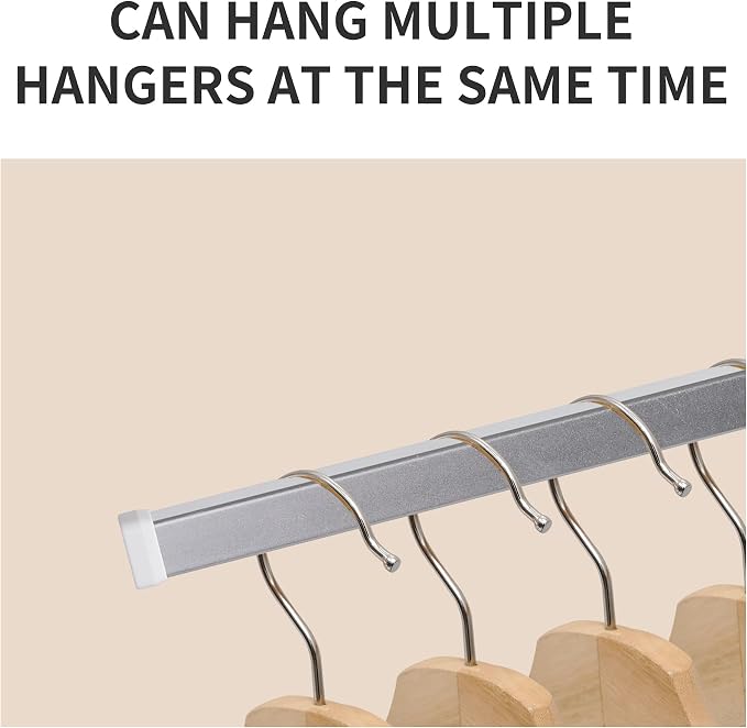 LEQ Wall Mounted Clothes Drying Rack, Garment Rack Foldable Space Saving - Image 6
