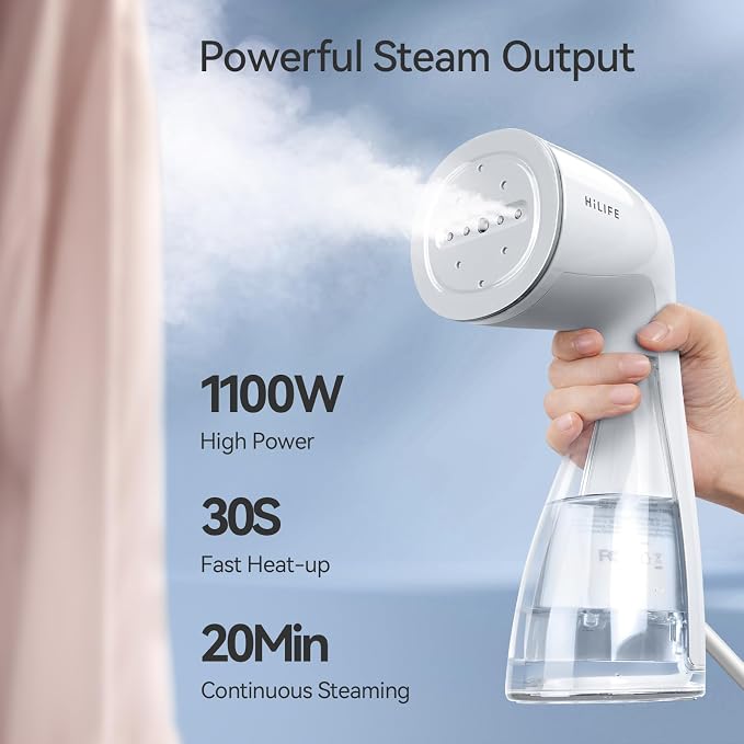 HiLIFE Steamer for Clothes, Handheld Clothes Steamer - Image 2
