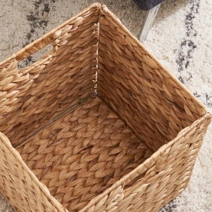 Storage Cube 10.5 x 10.5in, Wicker Storage Baskets - Image 4