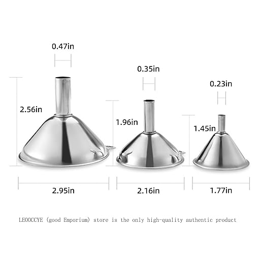 3 Pcs Stainless Steel Kitchen Funnel Made of Food-Grade Stainless Steel That - Image 3