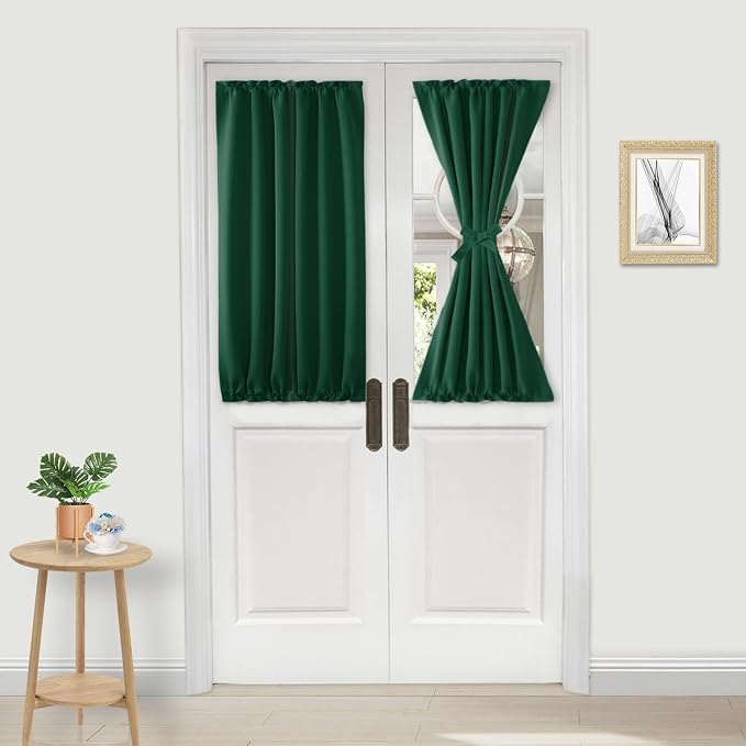 DWCN French Door Curtains – Rod Pocket Thermal Blackout Curtain by DWCN