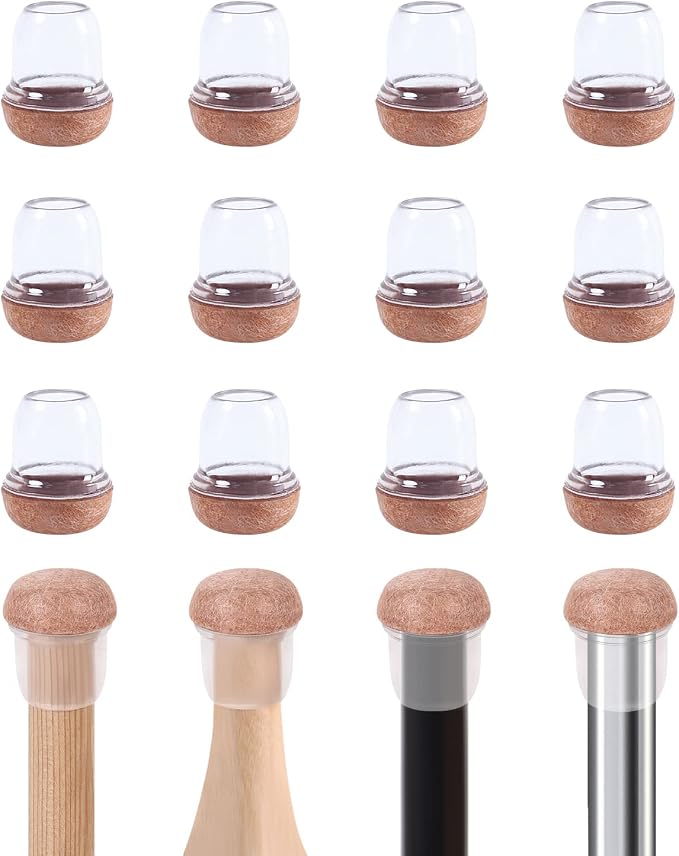 Ezprotekt 24 Pcs Small Clear Silicone Chair Leg Floor Protectors by VisittheEzprotekt