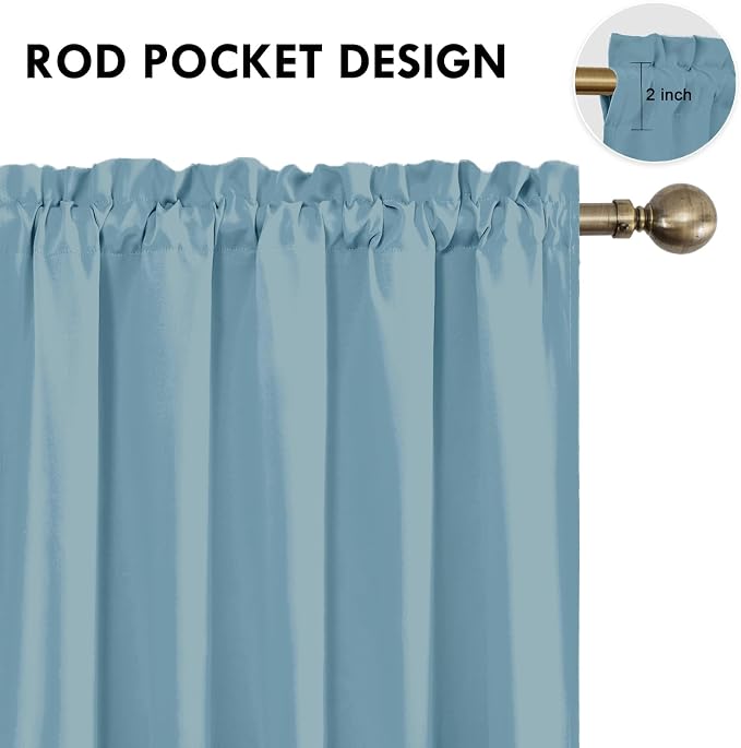 DWCN Blackout Curtains for Living Room Thermal Insulated, Energy Saving & Noise - Image 4