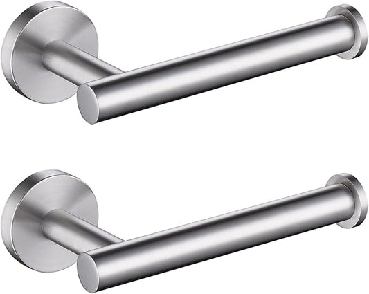 TASTOS Toilet Paper Holder SUS304 Stainless Steel Round Size Brushed Nickel 2 by TASTOS