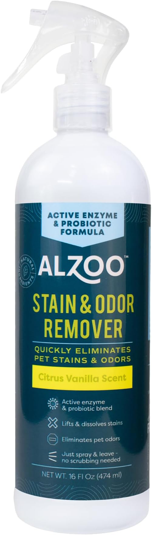 ALZOO Stain & Odor Remover, Quickly Lifts & Dissolves Pet Stains & Helps by ALZOO