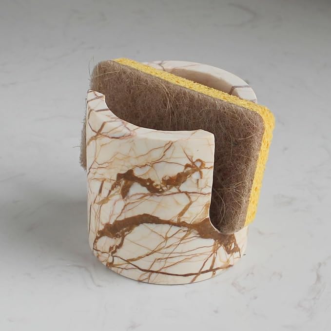 Natural Pink Marble Sponge Holder by Nawgnail