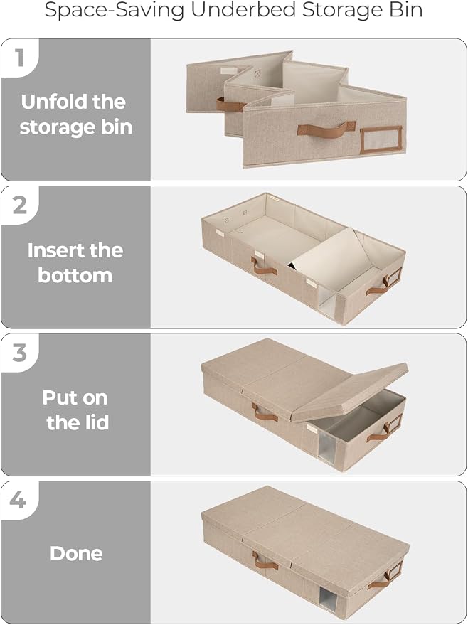 StorageWorks 2-Pack Large Under Bed Storage Bins - Image 6