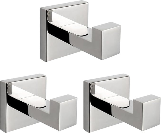 NearMoon Bath Towel Hooks -SUS304 Stainless Steel Square Clothes Robe Hooks by NearMoon