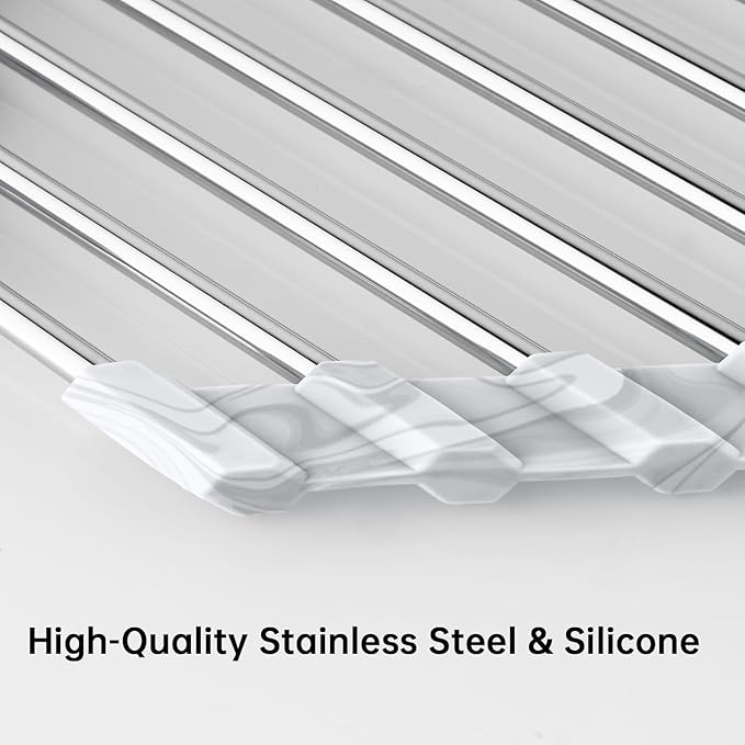 Tomorotec Marble Triangle Roll-Up Dish Drying Rack - Image 2