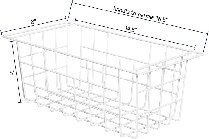 SANNO Chest Freezer Baskets Organizer, Deep Freezer Baskets Bin Sturdy Metal - Image 2