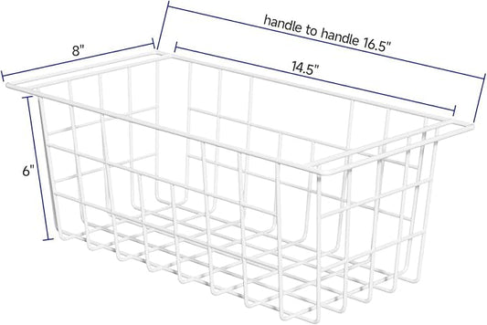 SANNO Chest Freezer Baskets Organizer, Deep Freezer Baskets Bin Sturdy Metal - Image 2