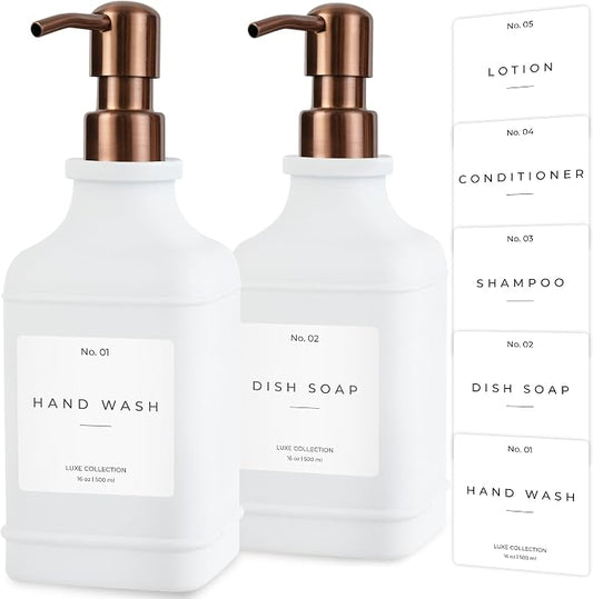 Emerson Essentials Soap Dispenser, Dish Soap Dispenser, Soap Bottle Bathroom Set by Emerson+Essentials