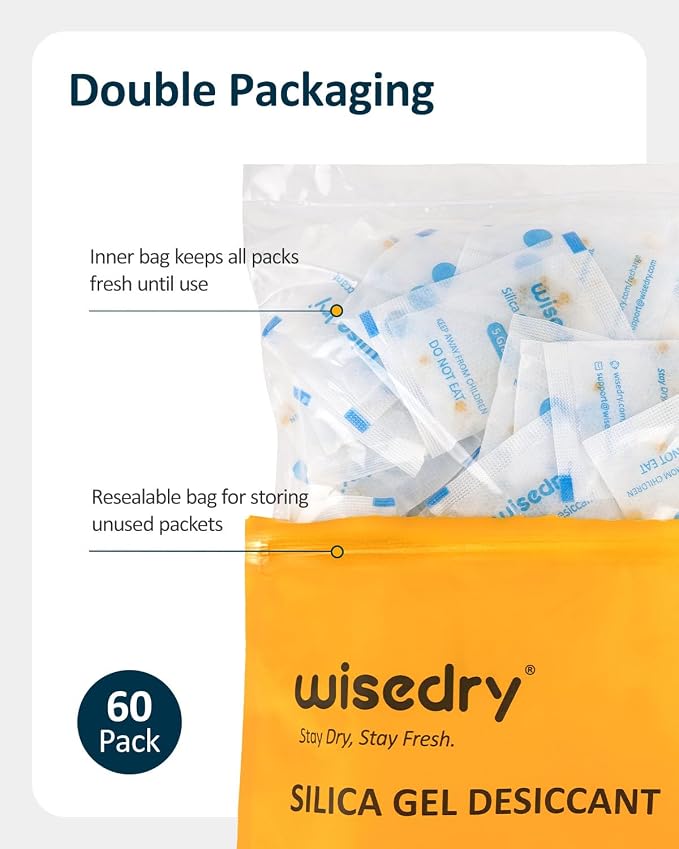 5 Gram Food Grade Silica Gel Packs Rechargeable Desiccant Dehumidifiers Pouches - Image 5