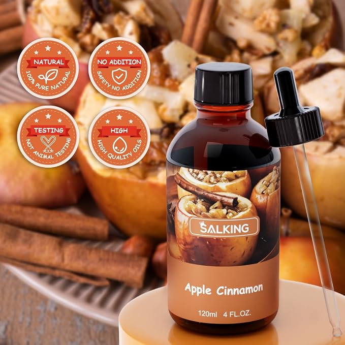 SALKING Apple Cinnamon Fragrance Oil, 120ml Premium Essential Oils - Image 4