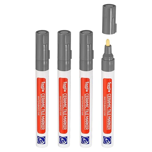 PATIKIL Grout Pen, 4 Pack Grey Tile Marker Waterproof Grout Sealer Pen Tile by PATIKIL