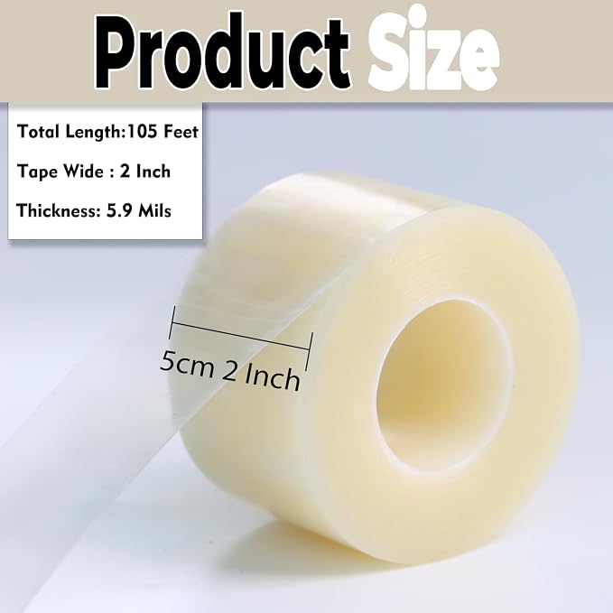 Transparent Window Seal Weather Sealing Tape 2 Inch x 35 Yards Weather - Image 2