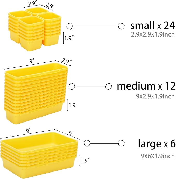 42 Pack Tool Box Organizer Tool Tray Dividers, Rolling Tool Chest Cart Cabinet - Image 6