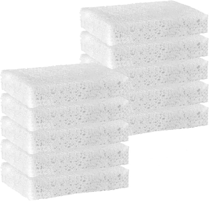 YoleShy White Sponges Kitchen 10 Pack Natural Compressed Cellulose Sponges by YoleShy