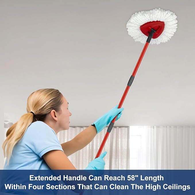 Mop Replace Heads Mop Handle and Mop Base Replacement - Image 6