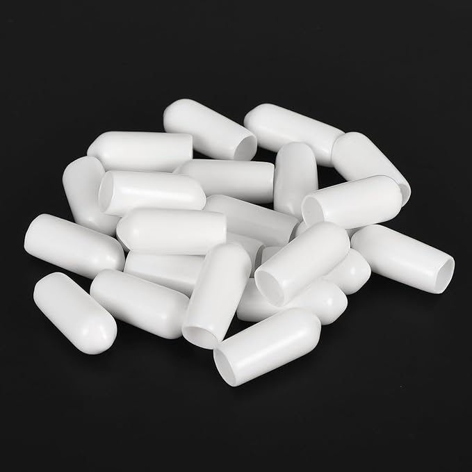 uxcell 20pcs Rubber End Caps 6mm ID Vinyl Round End Cap Cover Screw Thread - Image 4
