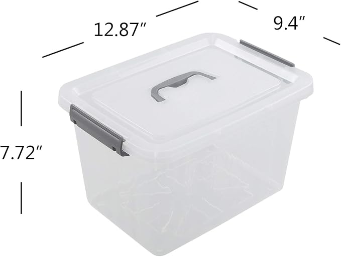 4-Pack Clear Plastic Storage Latch Box - Image 3