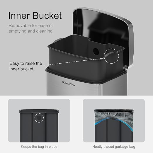 30 Liter/8 Gallon Step Trash Can - Image 3