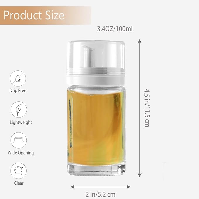 Small Glass Oil and Vinegar Dispenser Bottles - Image 2