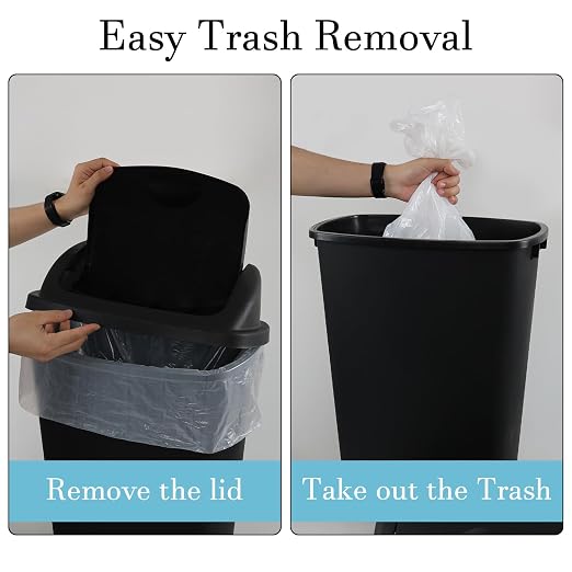 13 Gallon Black Outdoor Garbage Can