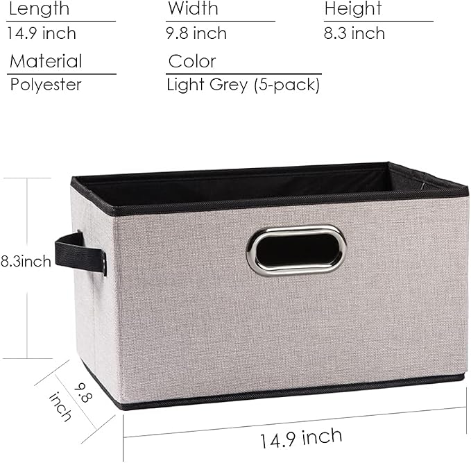 PRANDOM Large Fodable Storage Bins