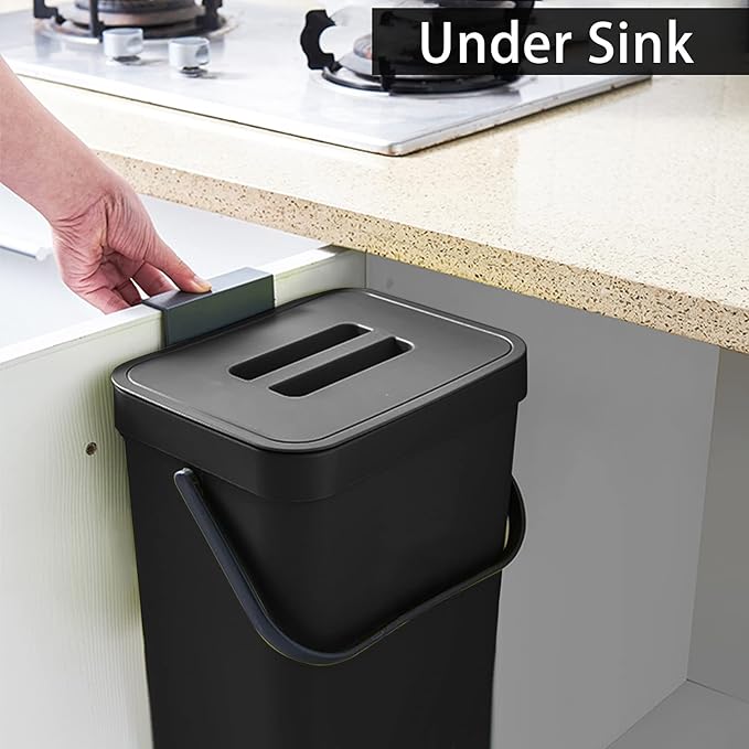stonespace Under Sink Trash Can，Kitchen Compost Bin, Diaper Pail, 3.2 - Image 4