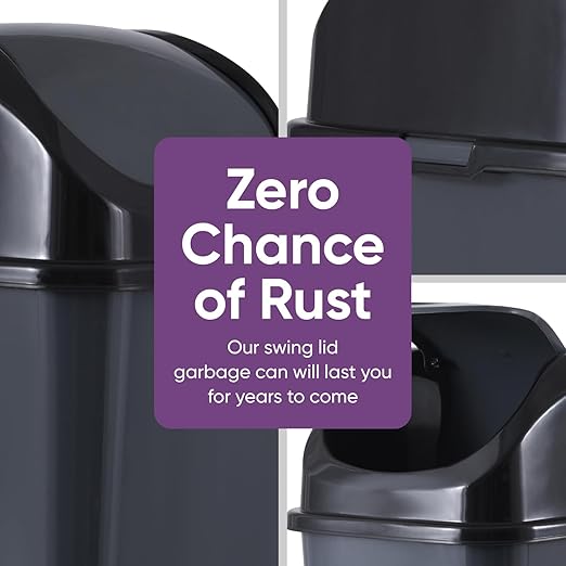 Superio Small 2.5 Gallon Plastic Trash Can - Image 5