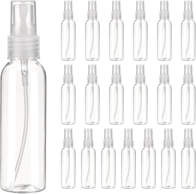 uxcell 20Pack Spray Bottles, 2Oz/60ML Reusable Clear Empty Mist Plastic Mini by uxcell