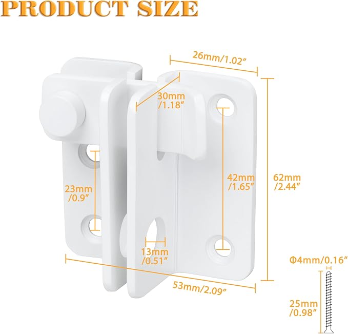 Alise Flip Latch Gate Latch Shed Lock Shed Latch Barn Door Lock Locking Latches - Image 2