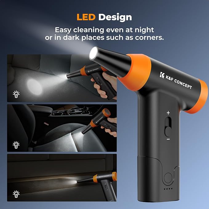 K&F CONCEPT Blower & Suction 2 in 1 Compressed Air Duster, - Image 3