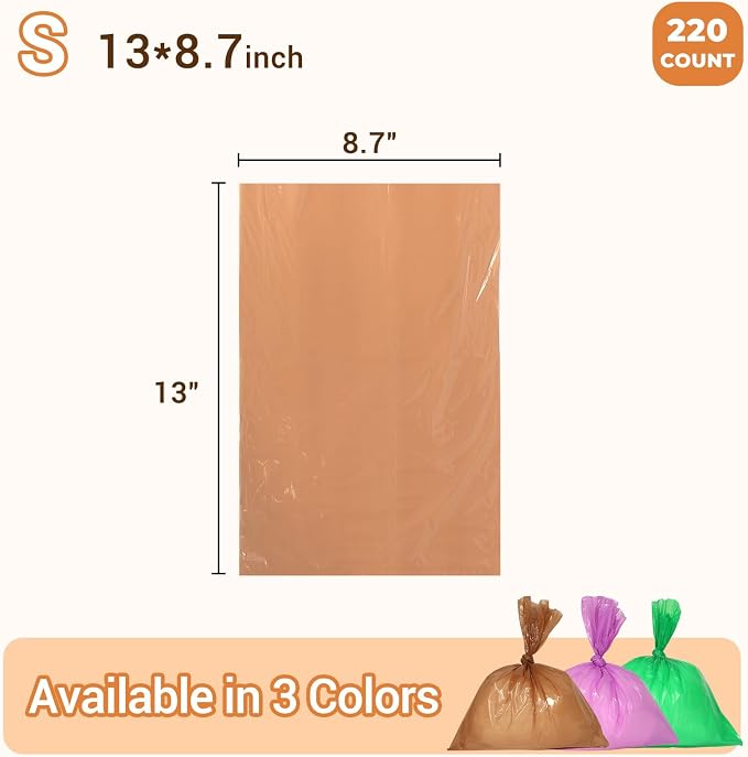 Odor Sealing Small Trash Bags Home & Food Use S-220 Count Disposable Bags - Image 4