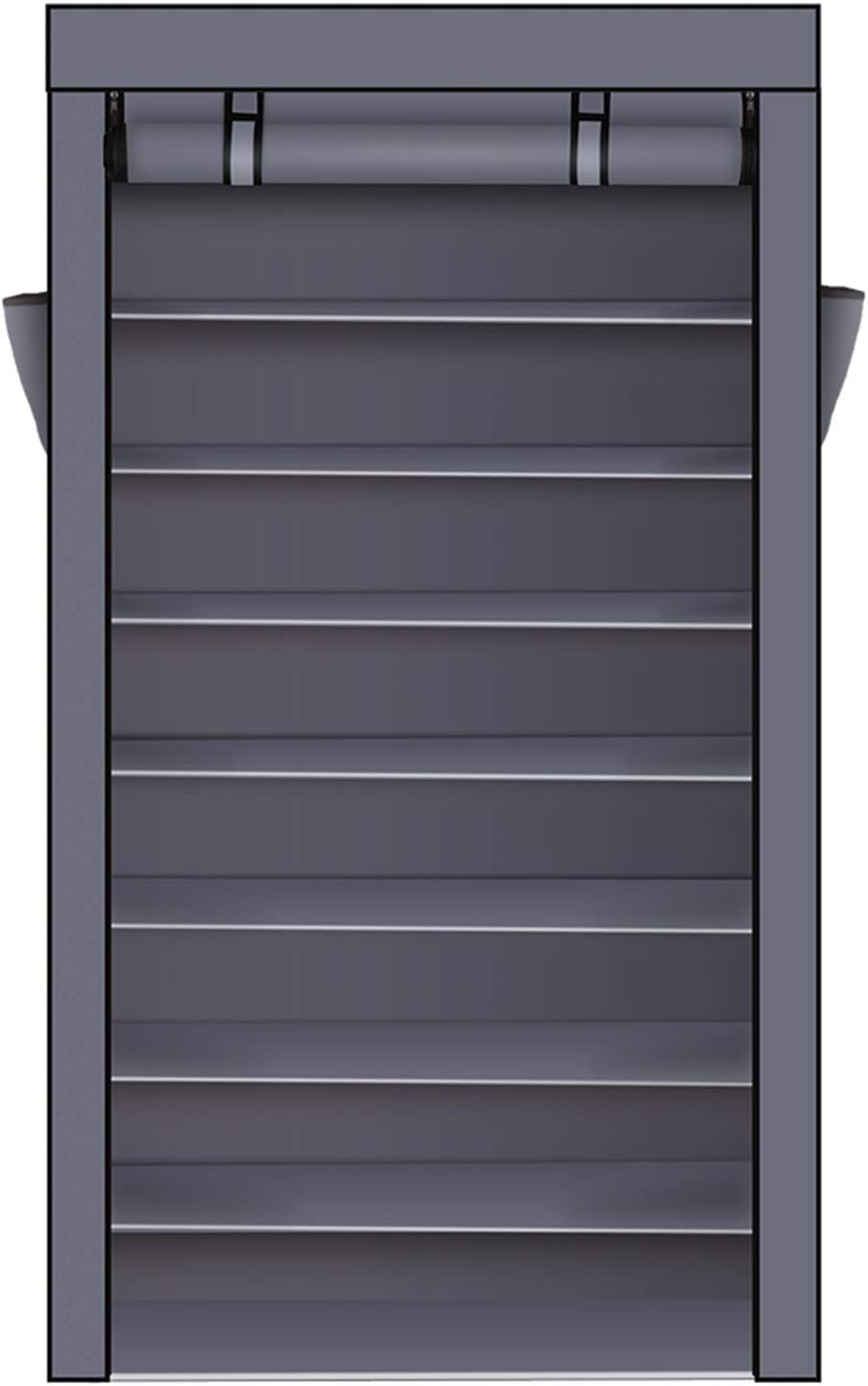 Shoe Rack, 10 Tier Shoe Organizer with Dust Cover, Closet Shelf for up to 45 ...