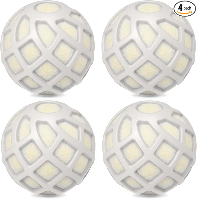 Dryer Balls – Patented Silicone Guard, Natural Wool Core, Super Anti-Tangle & by Sunseeke